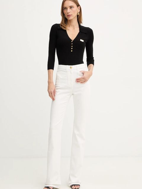 Elisabetta Franchi bluzka z dodatkiem jedwabiu - zdjęcie produktu nr 2