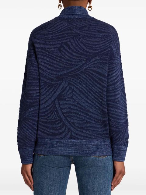 ETRO jacquard turtleneck sweater - Blue
