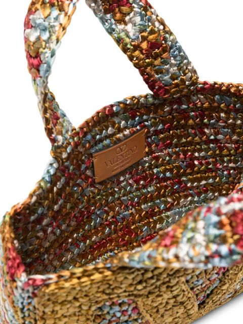 Valentino Garavani woven logo tote bag - Gold