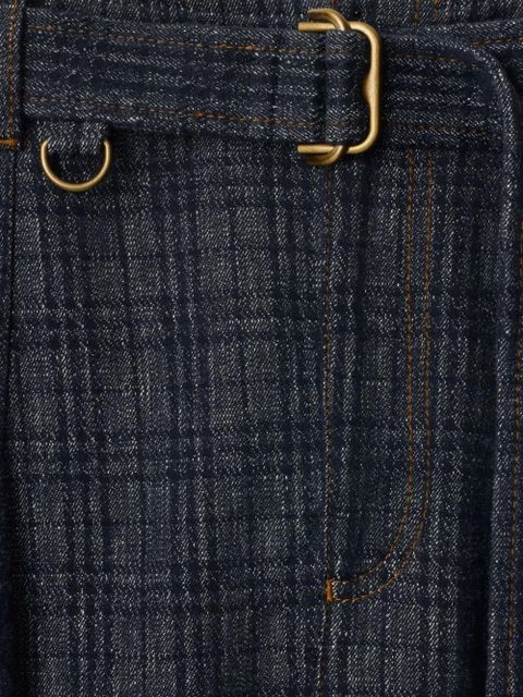 Burberry checked wide-leg jeans - Blue - zdjęcie produktu nr 2