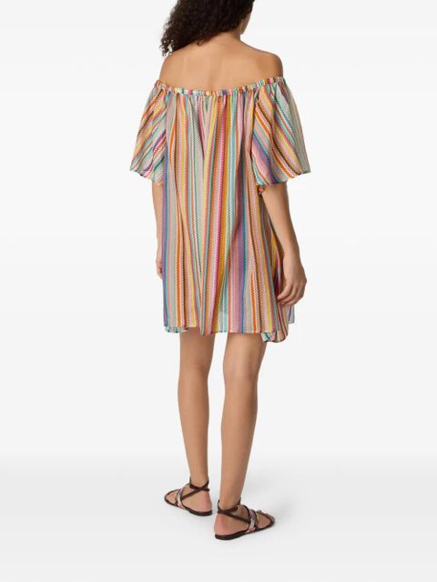 Missoni off-shoulder zigzag-pattern cover-up - Neutrals