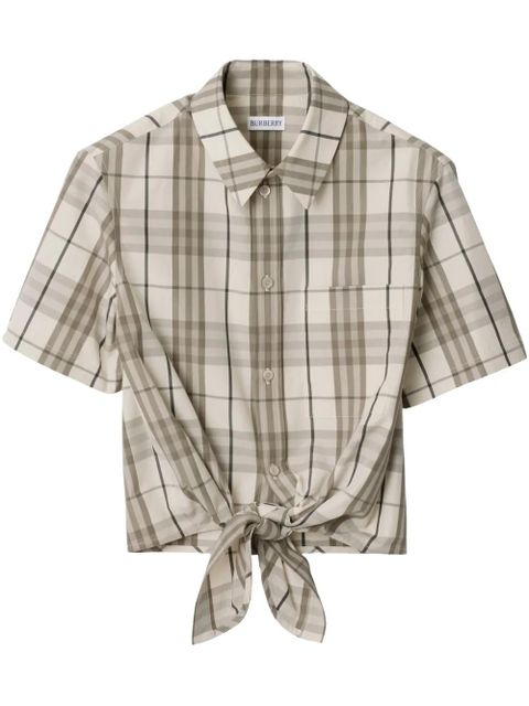 Burberry checked shirt - Neutrals - zdjęcie produktu nr 1