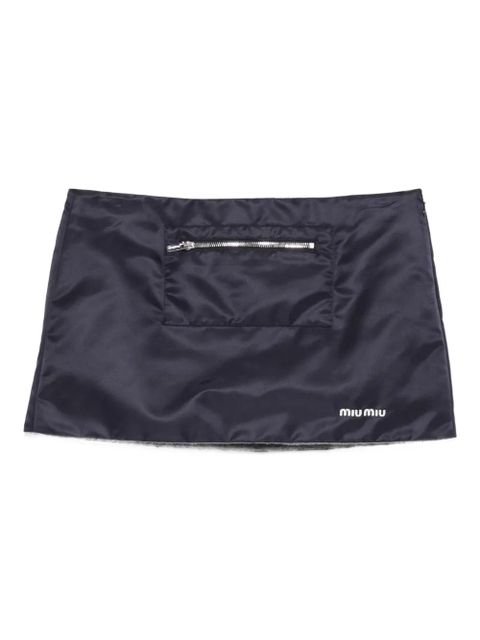 Miu Miu zip-pocket mini skirt - Blue - zdjęcie produktu nr 1