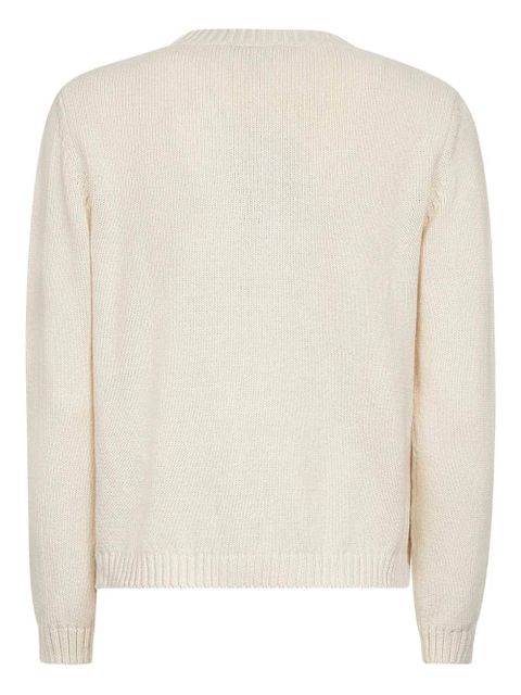 Weekend Max Mara crab-motif knitted sweater - White - zdjęcie produktu nr 2