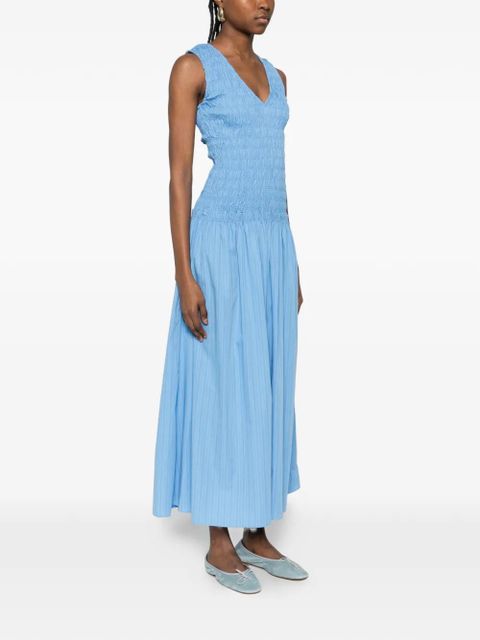 Faithfull the Brand Palomar V-neck midi dress - Blue