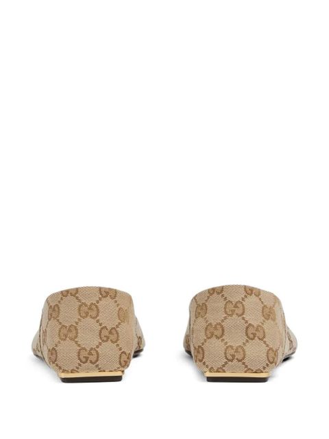 Gucci Vittoria horsebit-detail GG-pattern ballet flats - Neutrals