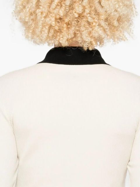 AMIRI ribbed-knit polo top - Neutrals - zdjęcie produktu nr 2