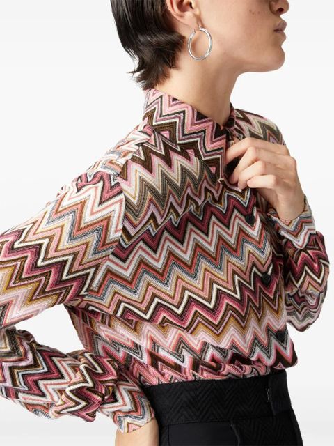 Missoni zigzag-woven shirt - Pink