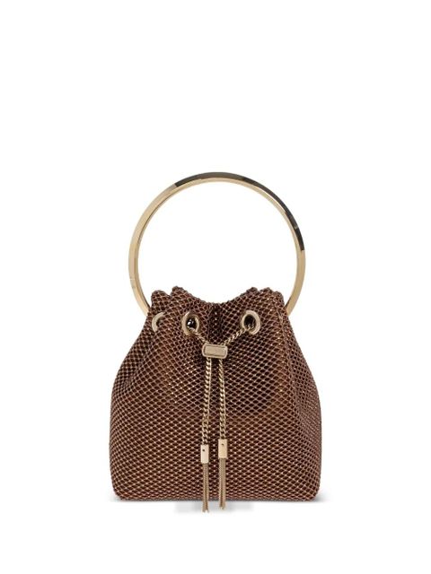 Jimmy Choo Bon Bon shimmering-mesh handbag - Brown - zdjęcie produktu nr 1