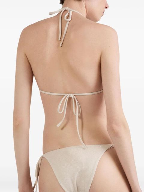 Prada crystal-embellished bikini bottoms - Neutrals