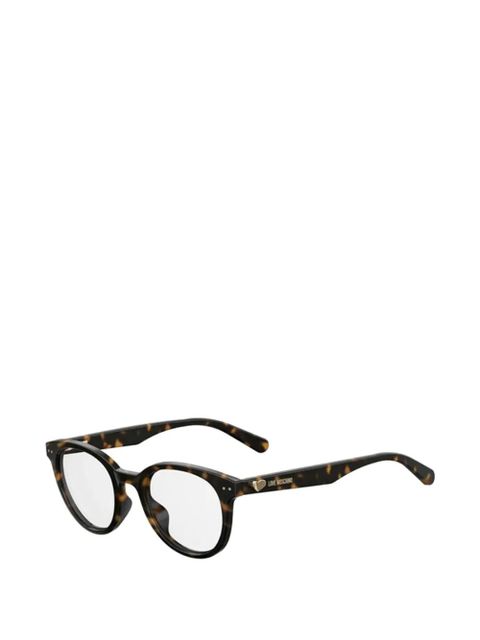Moschino tortoiseshell-effect round-frame glasses - Brown - zdjęcie produktu nr 2