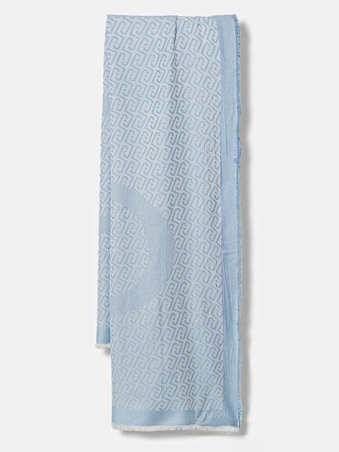 Liu Jo szal damska kolor niebieski wzorzysta 2A6001 T0300 - zdjęcie produktu nr 1