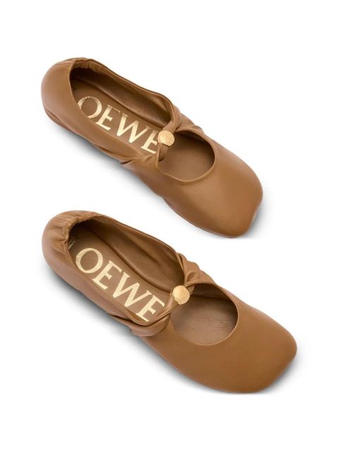 LOEWE leather ballet flats - Neutrals