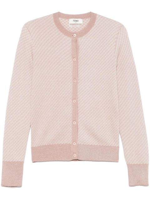FENDI FF-jacquard cardigan - Pink - zdjęcie produktu nr 1