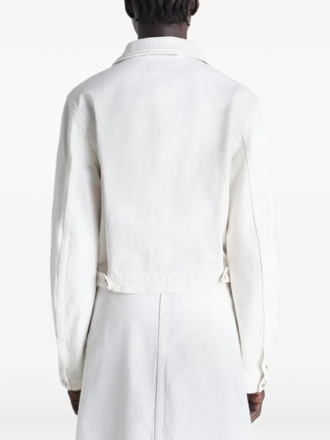 LEMAIRE denim cropped blouson - White