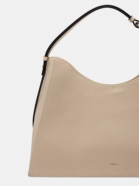 Furla torebka skórzana kolor beżowy WB01246.BX2045.8E000