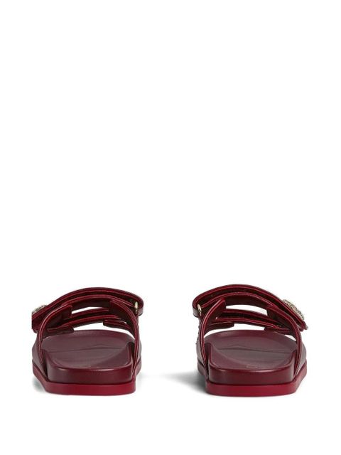 Gucci double-strap crystal-embellished sandals - Red - zdjęcie produktu nr 2