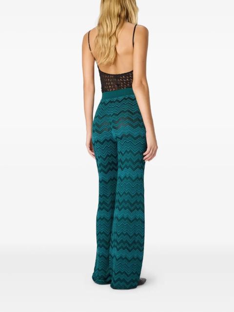 Missoni chevron-pattern knit trousers - Green
