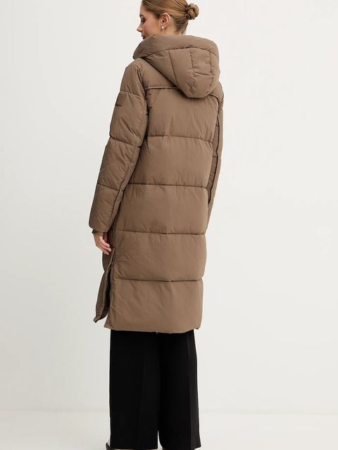 Mos Mosh kurtka Ollie kolor brązowy zimowa oversize 170810