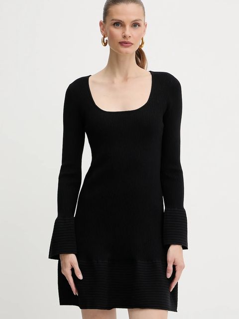 Twinset sukienka kolor czarny mini rozkloszowana 252AP3191 - zdjęcie produktu nr 1