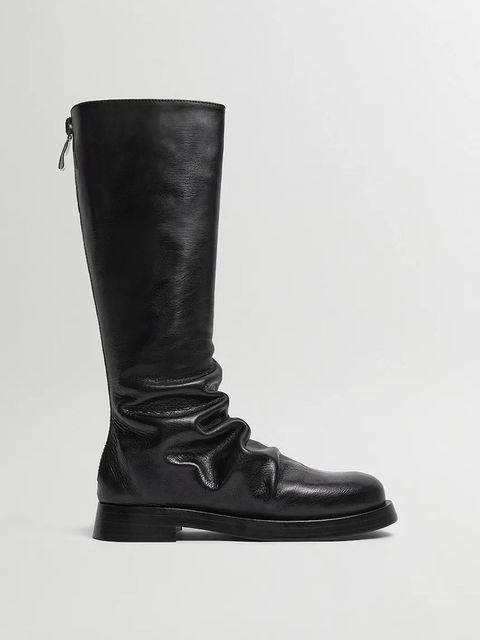 Miista kozaki skórzane Ebba damskie kolor czarny na płaskim obcasie MI_5599 - zdjęcie produktu nr 1