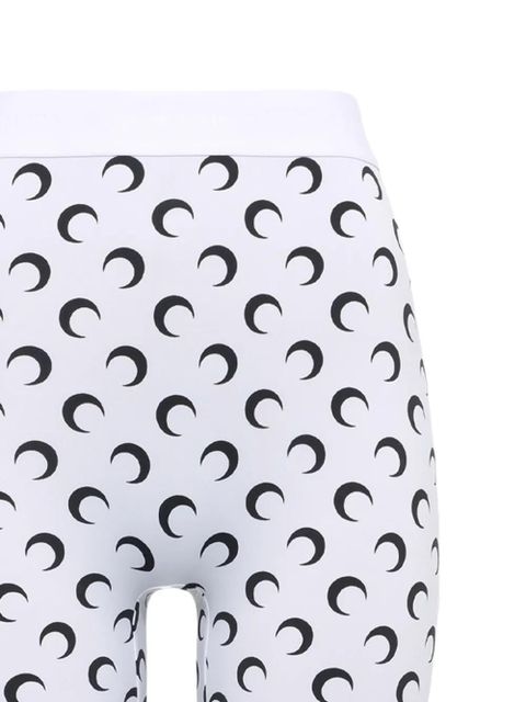 Marine Serre Moon-printed capri jersey trousers - White - zdjęcie produktu nr 2