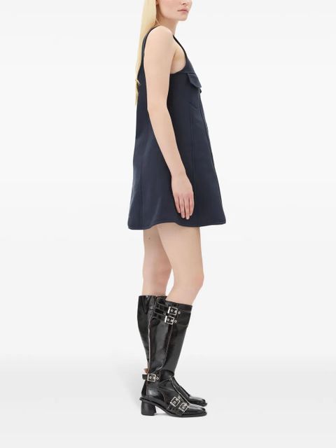 GANNI button-fastening mini dress - Blue