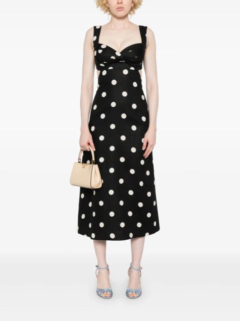 ZIMMERMANN polka-dot midi dress - Black