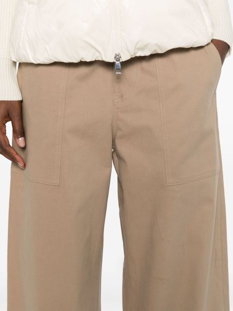 Moncler gabardine trousers - Brown
