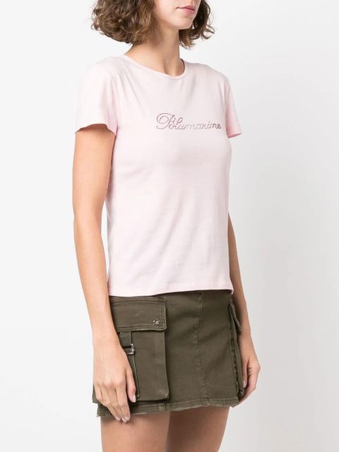 Blumarine logo crew-neck T-shirt - Pink