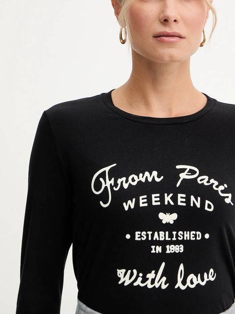 Weekend Max Mara longsleeve ALIAS kolor czarny 2525946042600