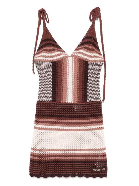 The Attico striped mini dress - Brown - zdjęcie produktu nr 1