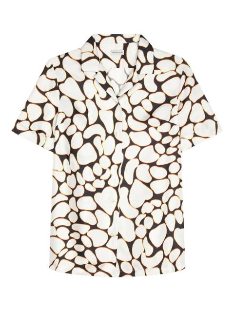 DRIES VAN NOTEN abstract-print short-sleeve shirt - Neutrals - zdjęcie produktu nr 1
