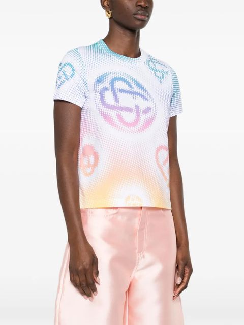 Casablanca Halftone-logo T-shirt - White - zdjęcie produktu nr 2