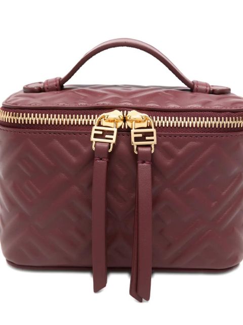 FENDI Vanity FF-logo leather mini bag - Red