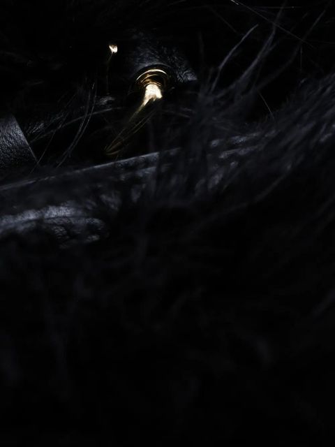 Moschino feathers top handle tote bag - Black