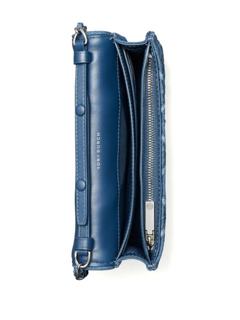 Tory Burch Fleming Soft denim chain cross body bag - Blue