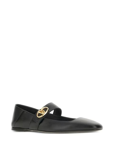 Valentino Garavani VLogo Locker Mary-Jane ballerina shoes - Black