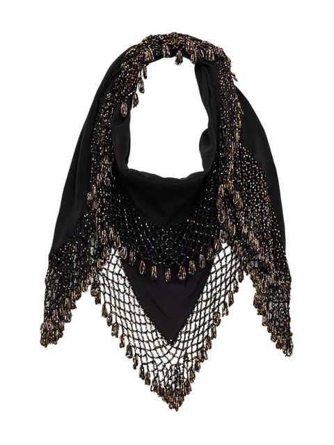 ISABEL MARANT Ezane beaded neckerchief - Black - zdjęcie produktu nr 1