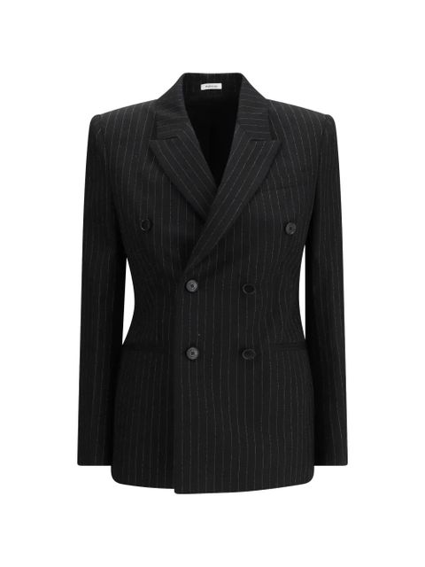 Alexander McQueen pinstripe-print double-breasted blazer - Black - zdjęcie produktu nr 1