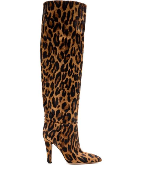 Paris Texas Elsa leopard heeled boots - Brown - zdjęcie produktu nr 1