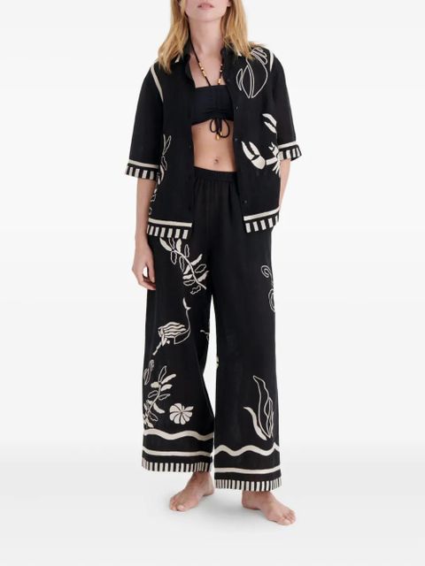 ERES Octopus wide-leg trousers - Black