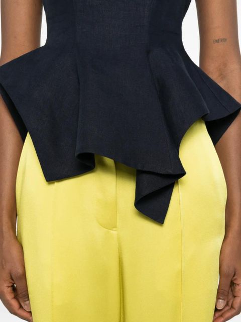 Jil Sander pleated concealed-fastening trousers - Green