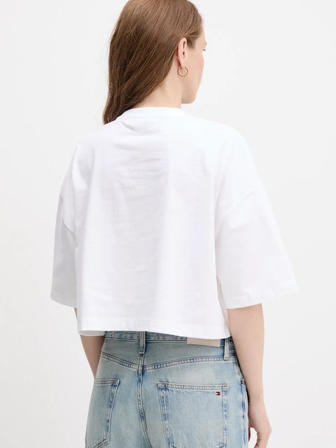 Calvin Klein Jeans t-shirt bawełniany damski kolor biały LV047C202G