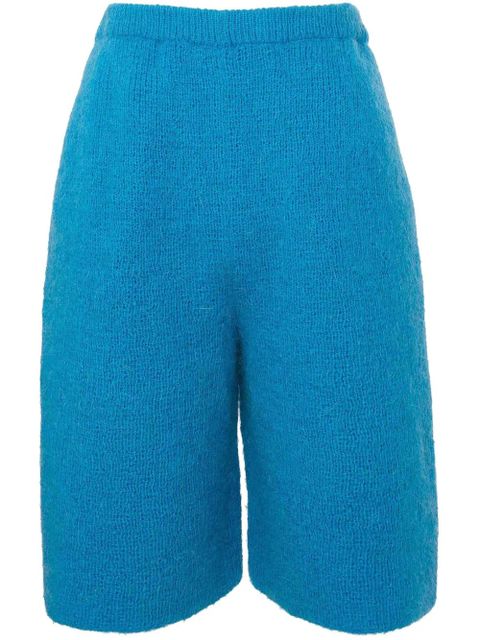 JW Anderson logo-appliqué knit bermuda shorts - Blue - zdjęcie produktu nr 1
