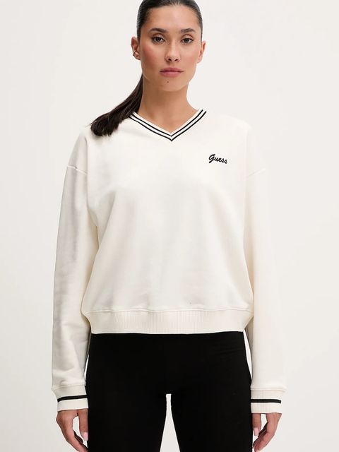 Guess bluza IRIS damska kolor beżowy gładka V5GQ07 KCRT1