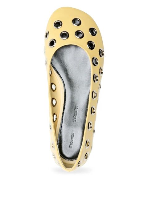 Proenza Schouler metal-eyelet detailing ballerinas - Yellow