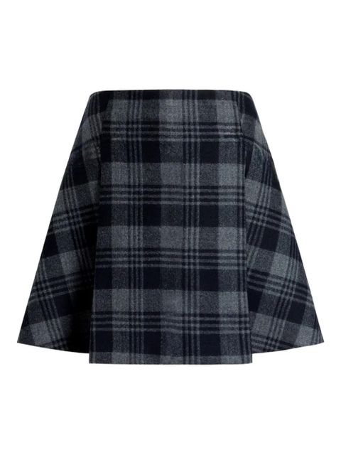Proenza Schouler Cassia plaid wool mini skirt - Grey - zdjęcie produktu nr 1