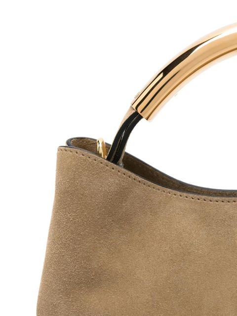 Moschino Handle Me suede tote bag - Neutrals