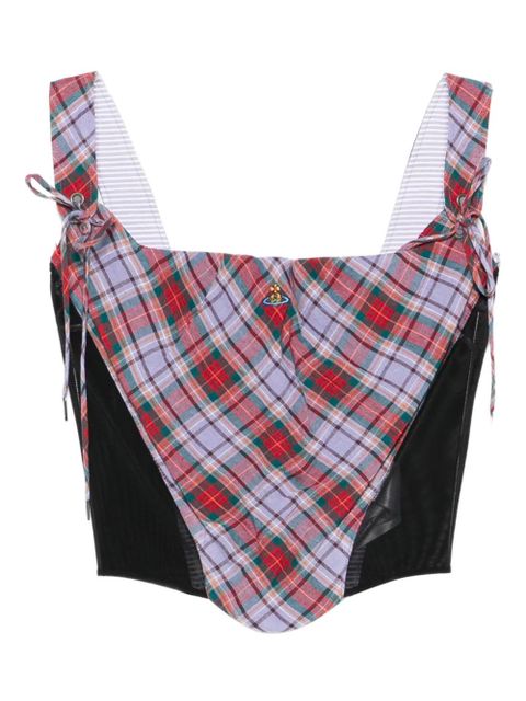 Vivienne Westwood tartan tie corset - Purple - zdjęcie produktu nr 1